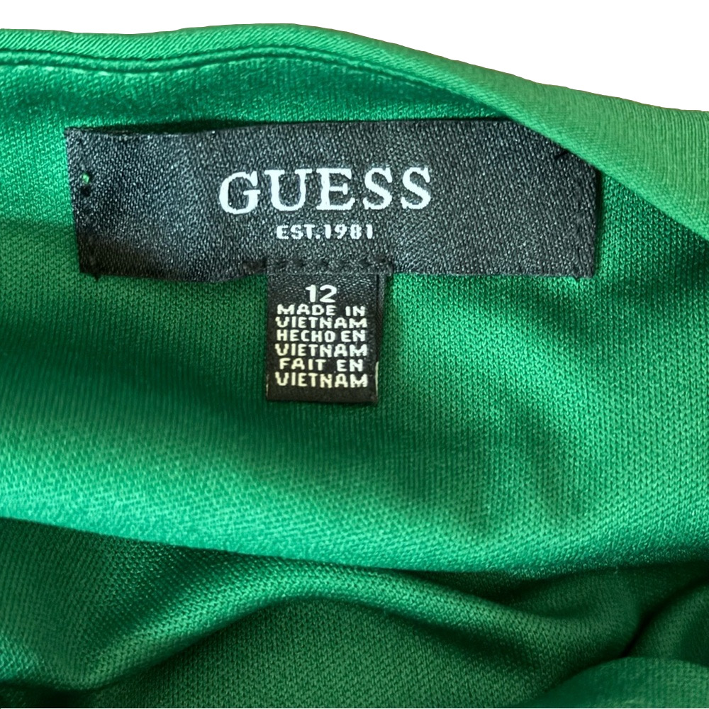 GUESS Women’s green Fit and flare sweetheart neck cocktail dress size 12 NWT - Picture 8 of 12
